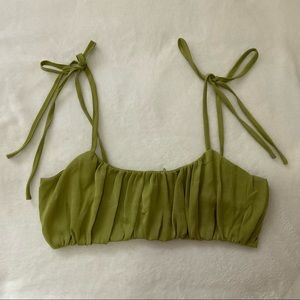 Nasty Gal Lime green cropped top